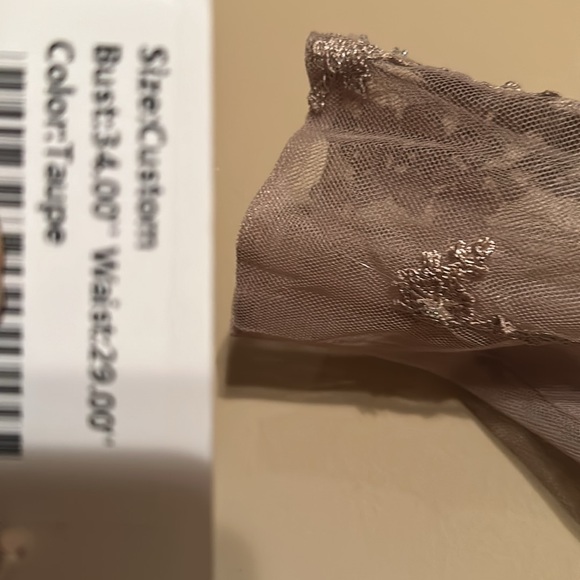 J J’s house custom made taupe wedding special occasion gown custom prom dress - Picture 8 of 8